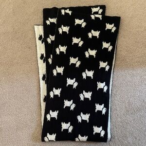 Divided by H and M Black and White Dog Pattern Scarf